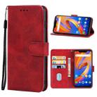 Leather Phone Case For Tecno Spark 4(Red) - 1