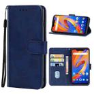 Leather Phone Case For Tecno Spark 4(Blue) - 1