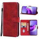 Leather Phone Case For Tecno Spark 7 Pro(Red) - 1