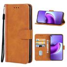 Leather Phone Case For Tecno Spark 7 Pro(Brown) - 1