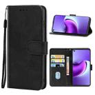 Leather Phone Case For Tecno Spark 7 Pro(Black) - 1