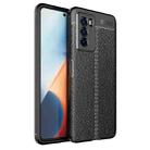 For vivo T1 Litchi Texture TPU Shockproof Phone Case(Black) - 1