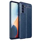 For vivo T1 Litchi Texture TPU Shockproof Phone Case(Blue) - 1