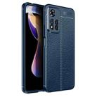 For Xiaomi Redmi Note 11 Pro Litchi Texture TPU Shockproof Phone Case(Blue) - 1