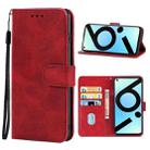 For OPPO Realme 6i India Leather Phone Case(Red) - 1