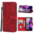 For OPPO Realme Narzo 20 Leather Phone Case(Red) - 1