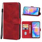 For OPPO Realme Q2 Leather Phone Case(Red) - 1