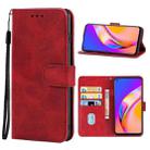 For OPPO Reno5 Lite Leather Phone Case(Red) - 1