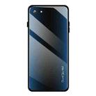 For iPhone SE 2022 / SE 2020 / 8 / 7 Texture Gradient Glass Protective Case(Blue) - 1