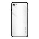 For iPhone SE 2022 / SE 2020 / 8 / 7 Texture Gradient Glass Protective Case(White) - 1