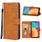 Leather Phone Case For Alcatel 1L (2021)(Brown) - 1