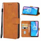 Leather Phone Case For Alcatel 1SE 2020(Brown) - 1