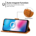 Leather Phone Case For Alcatel 3X (2020)(Brown) - 4