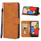 Leather Phone Case For Google Pixel 5a(Brown) - 1