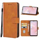 Leather Phone Case For HTC Desire 20+(Brown) - 1