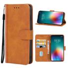 Leather Phone Case For Meizu 16T(Brown) - 1