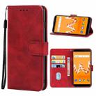 Leather Phone Case For Wiko Sunny3 Plus(Red) - 1