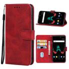 Leather Phone Case For Wiko Upulse Lite(Red) - 1