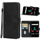 Leather Phone Case For Wiko Upulse Lite(Black) - 1