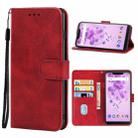 Leather Phone Case For Wiko View2 Go(Red) - 1