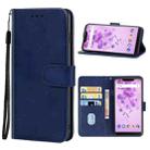 Leather Phone Case For Wiko View2 Go(Blue) - 1