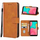 Leather Phone Case For Wiko Y60(Brown) - 1