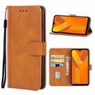 Leather Phone Case For Wiko Y62(Brown) - 1