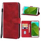 Leather Phone Case For Wiko Y70(Red) - 1