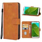 Leather Phone Case For Wiko Y70(Brown) - 1