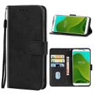 Leather Phone Case For Wiko Y70(Black) - 1