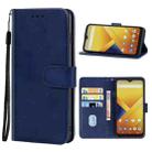 Leather Phone Case For Wiko Y70(Blue) - 1