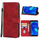 Leather Phone Case For Wiko Y80(Red) - 1