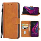 Leather Phone Case For TCL 10 SE(Brown) - 1