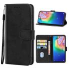 Leather Phone Case For TCL 20 5G(Black) - 1