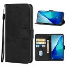 Leather Phone Case For TCL 20L+(Black) - 1