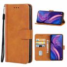 Leather Phone Case For TCL Plex(Brown) - 1