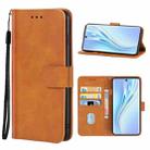 Leather Phone Case For Honor V40 Lite(Brown) - 1