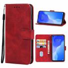 Leather Phone Case For Huawei nova 7 SE 5G Youth(Red) - 1