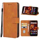 Leather Phone Case For Blackview BV6900(Brown) - 1