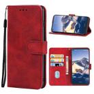 Leather Phone Case For Nokia 8 V 5G UW(Red) - 1