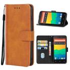 Leather Phone Case For BQ Aquaris E5(Brown) - 1