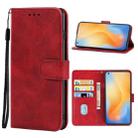 For vivo X50 5G Leather Phone Case(Red) - 1