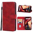 Leather Phone Case For Ulefone Armor 7(Red) - 1