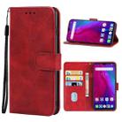 Leather Phone Case For Ulefone Power 6(Red) - 1