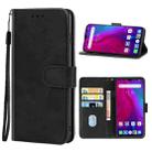 Leather Phone Case For Ulefone Power 6(Black) - 1