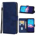 Leather Phone Case For Motorola Moto E6i(Blue) - 1