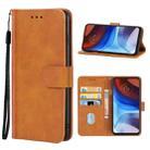 Leather Phone Case For Motorola Moto E7 Power(Brown) - 1