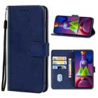 For Samsung Galaxy M52 5G Leather Phone Case(Blue) - 1