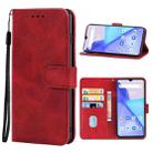 Leather Phone Case For UMIDIGI Power 5(Red) - 1