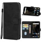 Leather Phone Case For UMIDIGI Power 3(Black) - 1